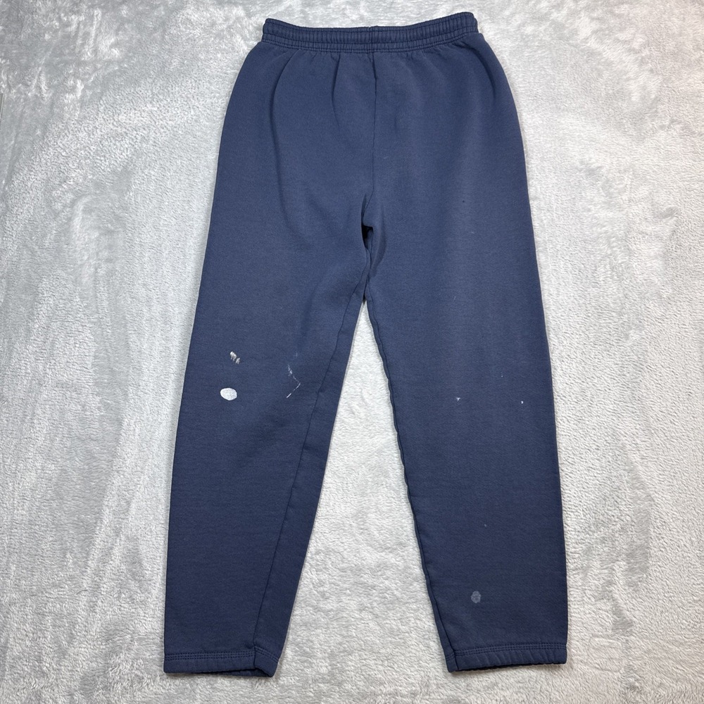 Vintage Fruit of the Loom Sweatpants Men M Blue Veterans Foreign War Paint Stain